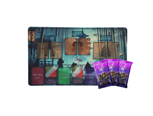 Guardian Realms TCG: Shadeclaw Syndicate Playmat Bundle – 3 Packs & Playmat